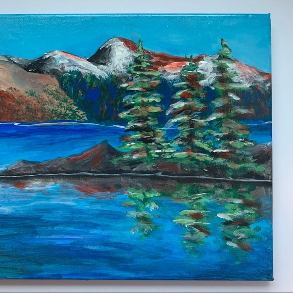 Original Acrylic Painting onCanvas called “Clove Lake” 11x14” varnished painting - Picture 5 of 7